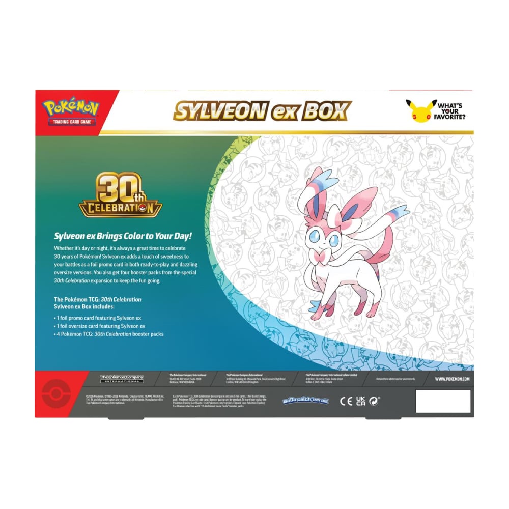 POKEMON TCG 30TH CELEBRATION EX BOX SYLVEON ESPAÑOL - 3
