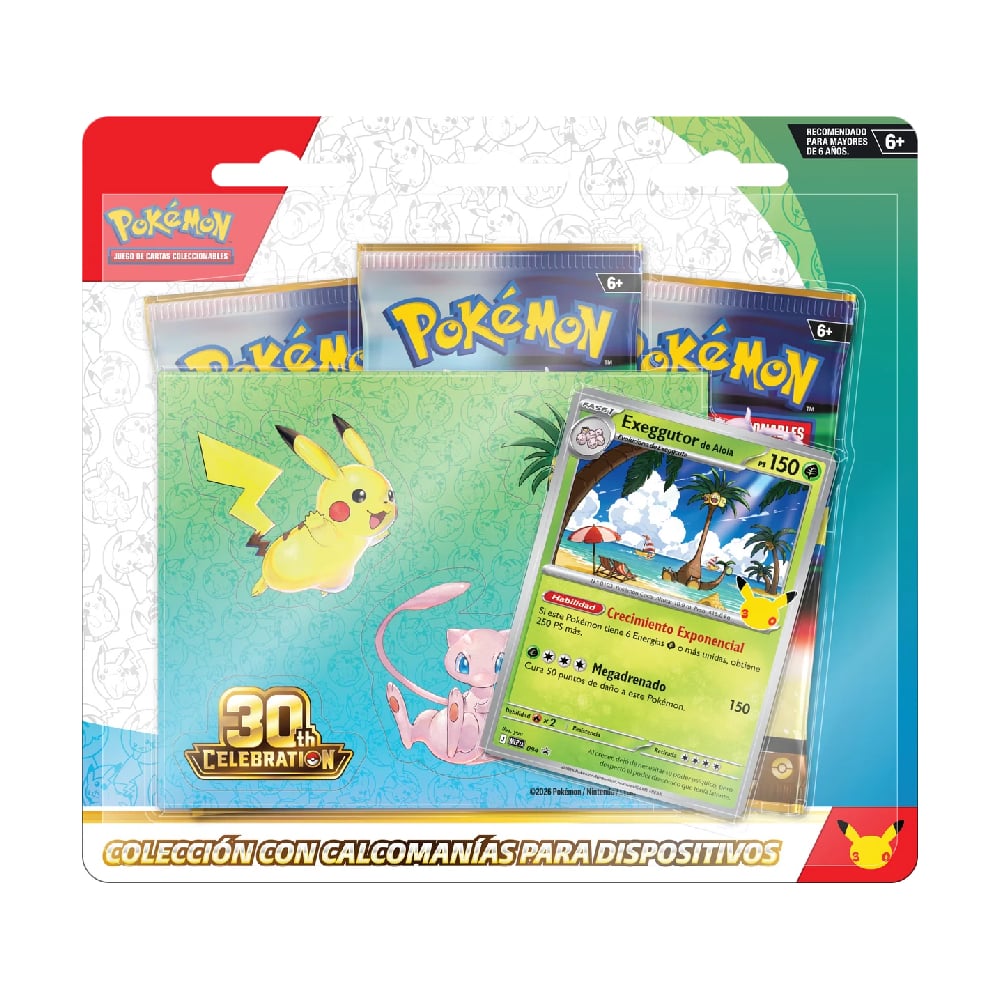 POKEMON TCG 30TH CELEBRATION TECH STICKER EXEGGUTOR ESPAÑOL - 1