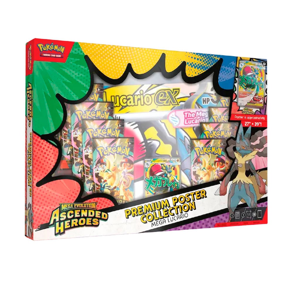 POKEMON TCG AH POSTER COLLECTION MEGA LUCARIO ESPAÑOL - 1