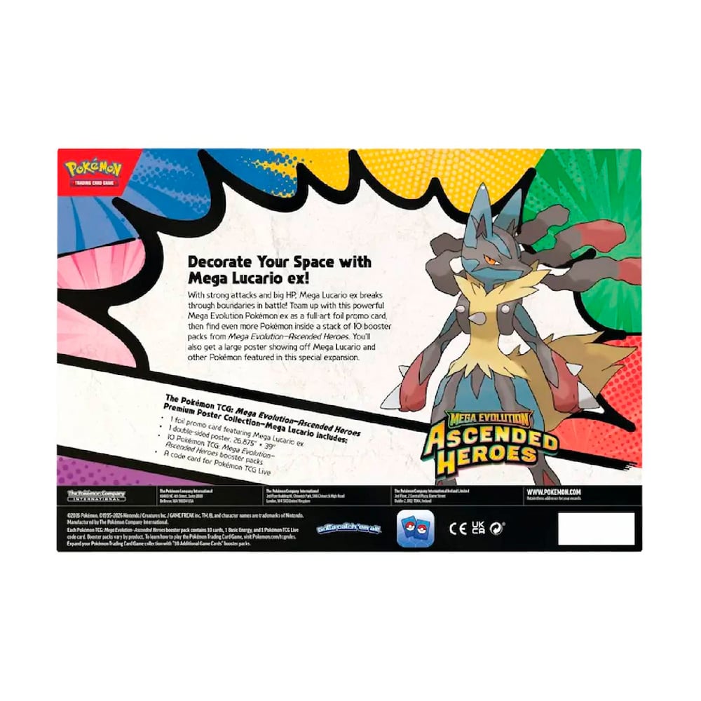 POKEMON TCG AH POSTER COLLECTION MEGA LUCARIO ESPAÑOL - 3