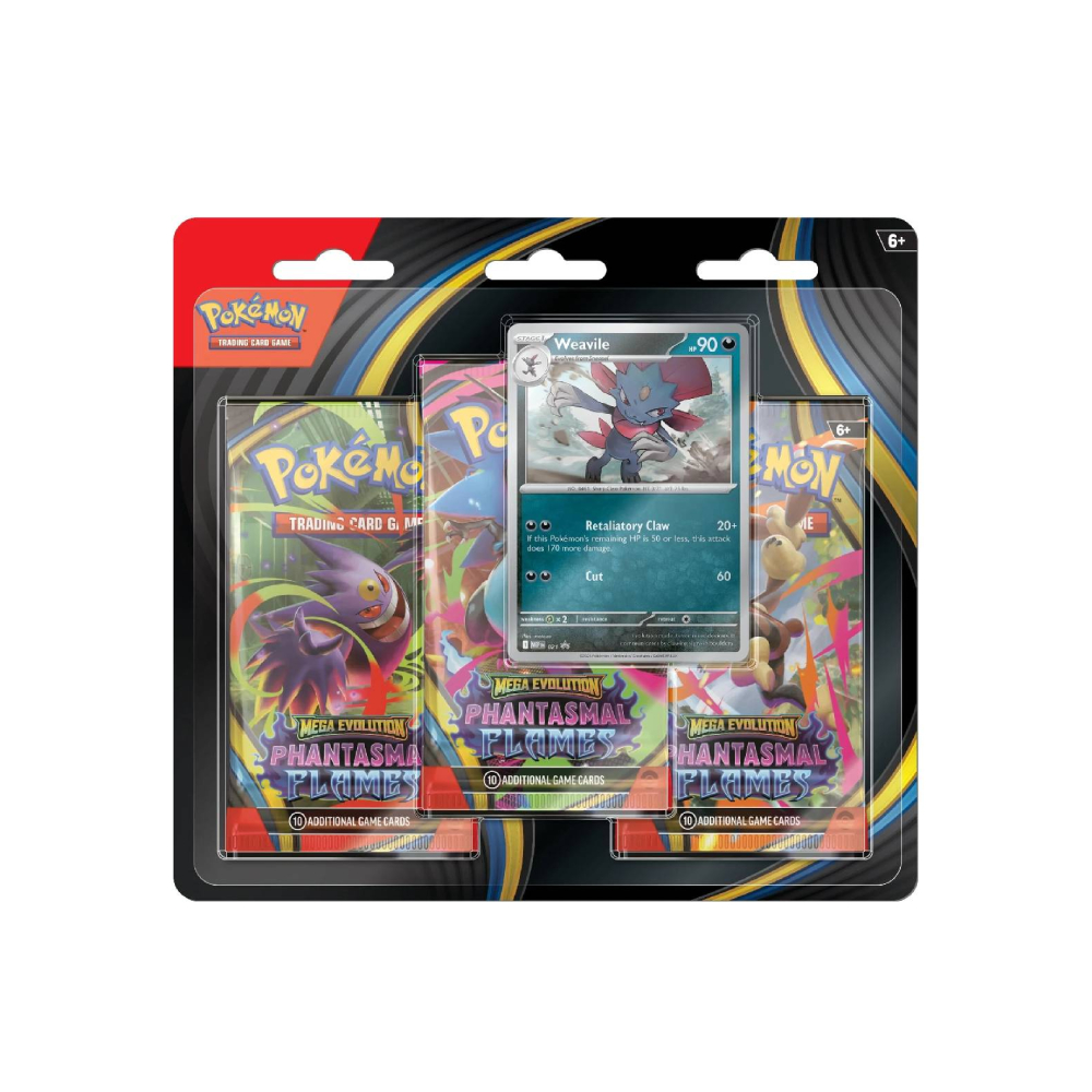 POKEMON TCG LLAMARADAS FANTASMALES WEAVILE 3 PACK ESPAÑOL - 1