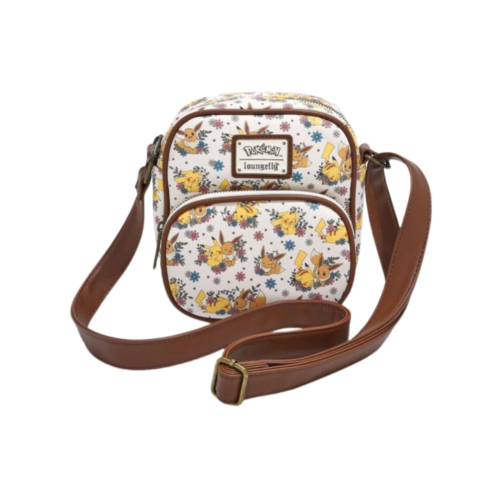BOLSO CRUZADO FLORAL POKEMON PIKACHU EEVEE LOUNGEFLY - 1