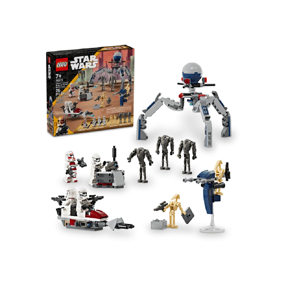 LEGO STAR WARS CLONE TROOPER BATTLE DROID BATTLE 75372 - 1
