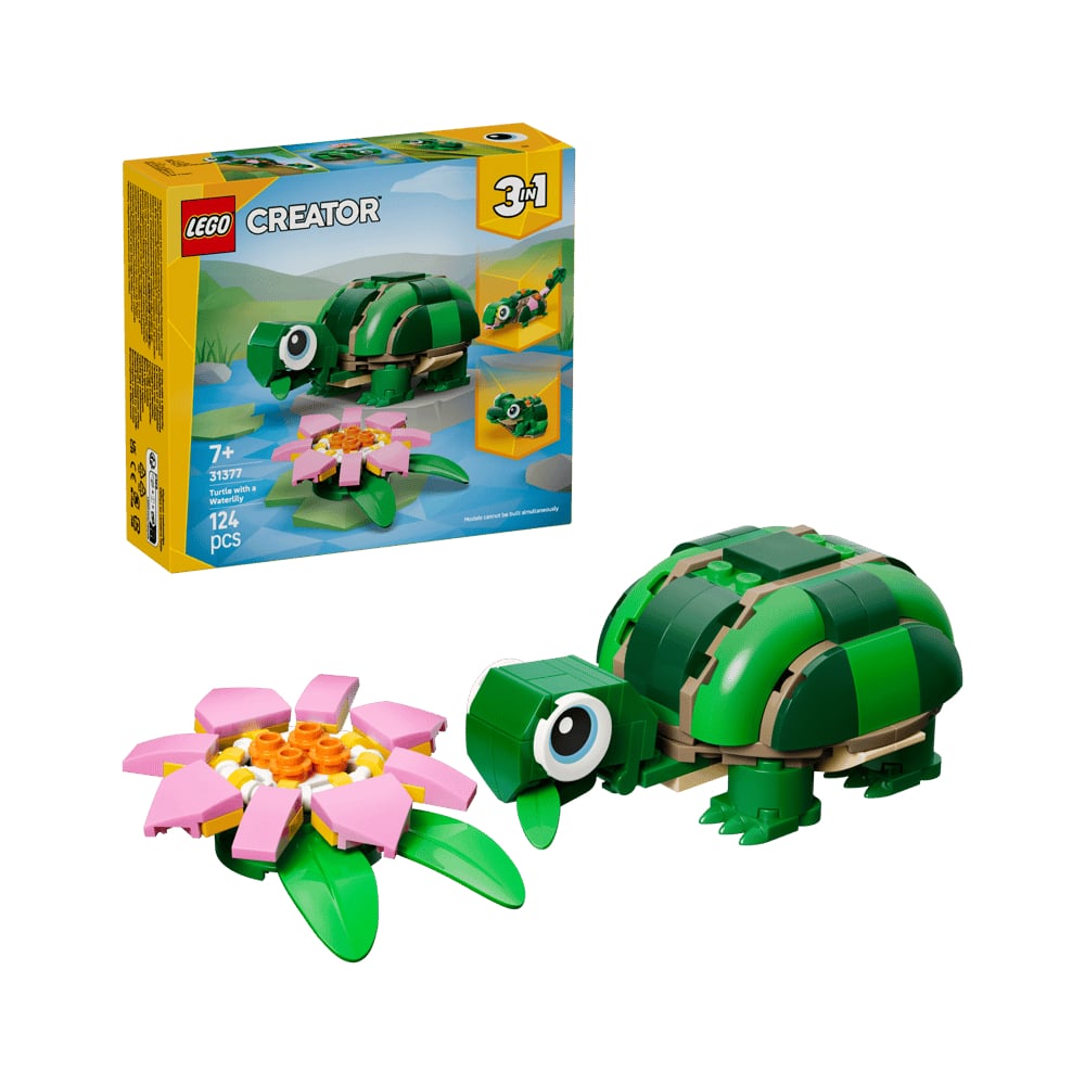 LEGO CREATOR 3 IN 1 TURTLE WITH A WATER LILY FLOWER 31377 - 1