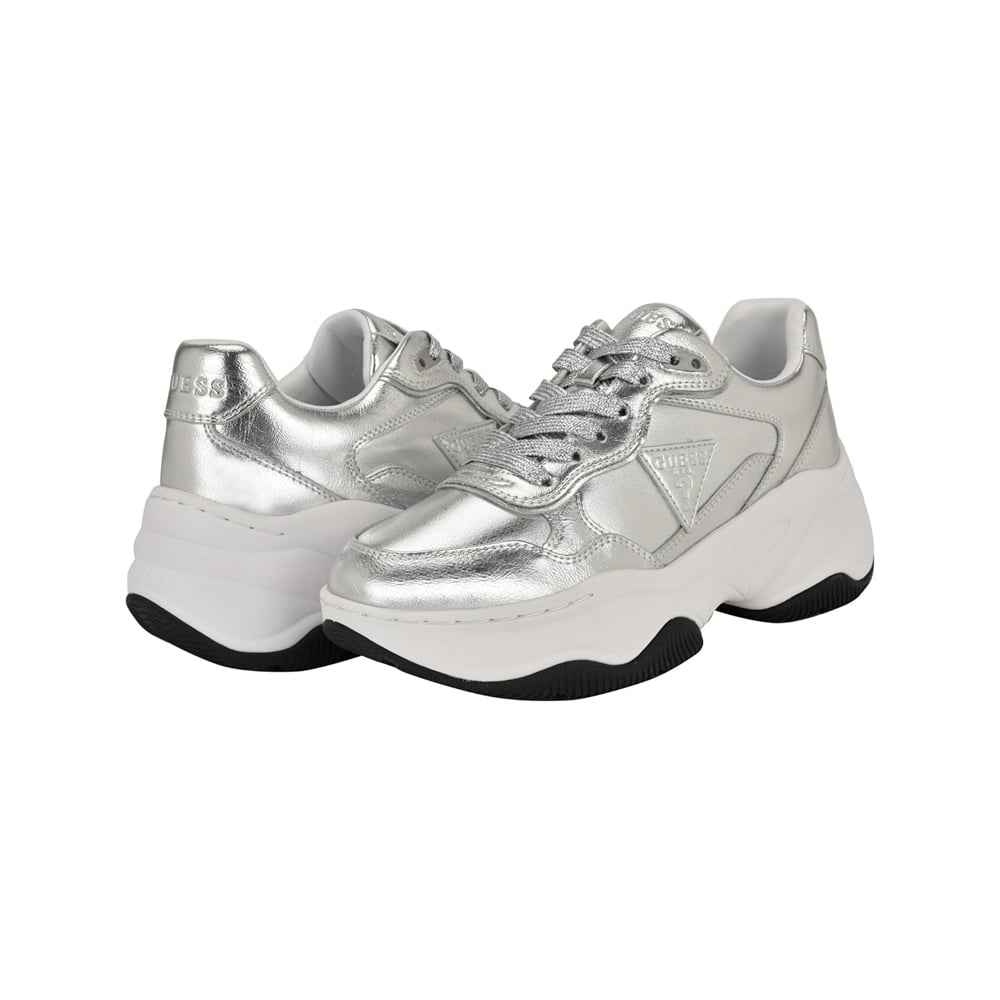 ZAPATILLA GUESS DAMA HAPPY SILVER TALLA 6 - 5