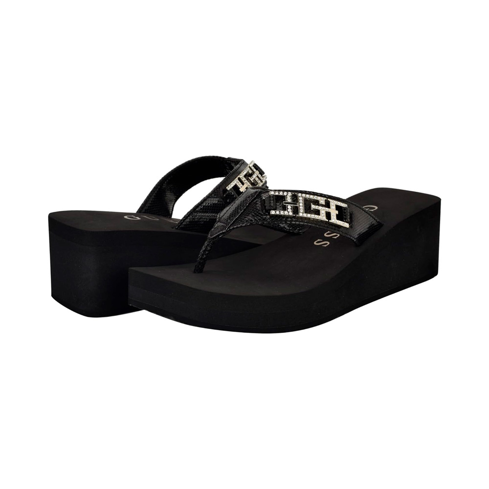 SANDALIA GUESS ELOWEN BLACK DAMA TALLA 5 - 5