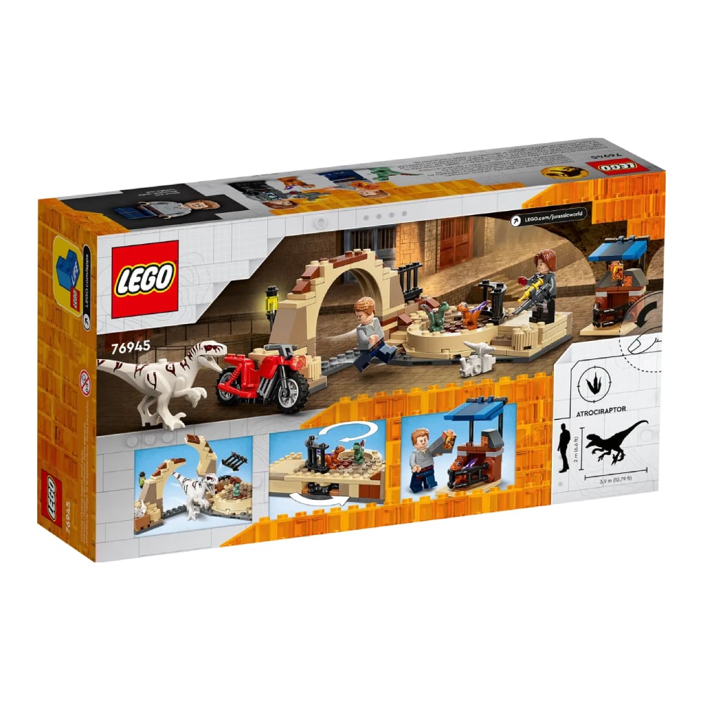 LEGO JURASSIC WORLD ATROCIRAPTOR DINOSAUR BIKE CHASE 76945 - 4