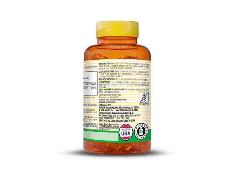 VITAMINA A 10,000 - MASON NATURAL - (100 SOFTG) - 2