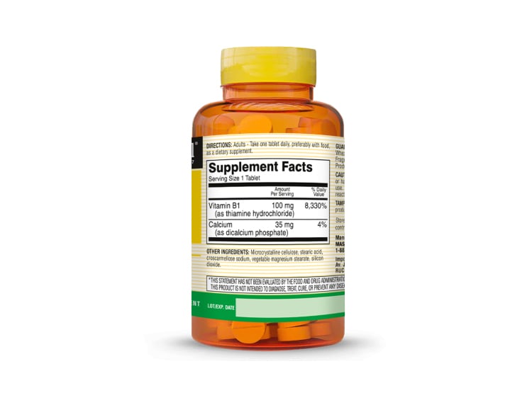 VITAMINA B1 100 MG - MASON NATURAL - (100 TAB) - 3
