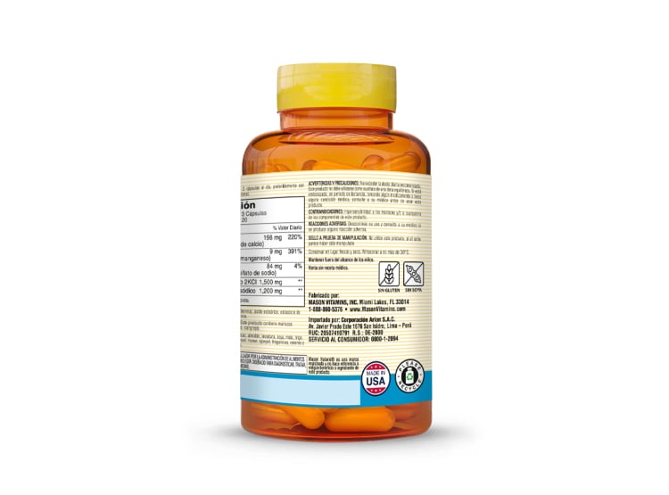 SUPLEMENTO MASON NATURAL CÁPSULAS DURAS GLUCOSAMINA CONDROITINA 1500/1200 (60 CÁP) - 2