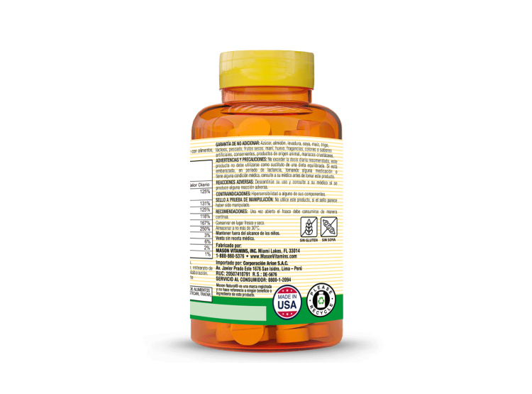 COMPLEJO B PLUS CON ELECTROLITOS - MASON NATURAL - (60 TAB) - 2