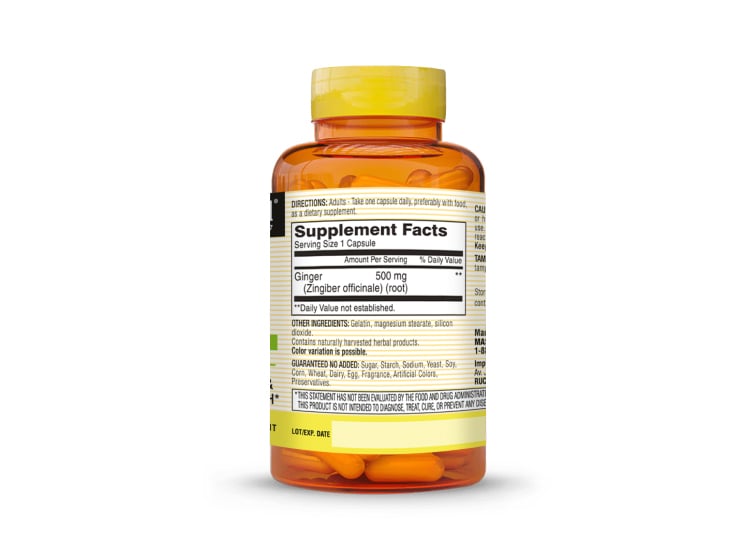 GINGER 500 MG - MASON NATURAL - (60 CÁP) - 3