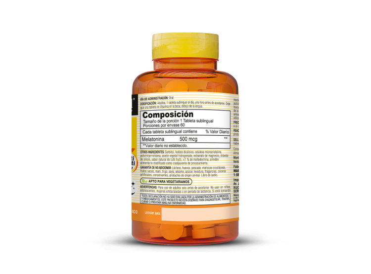 MELATONINA 500 MCG - MASON NATURAL - (60 TAB) - 3