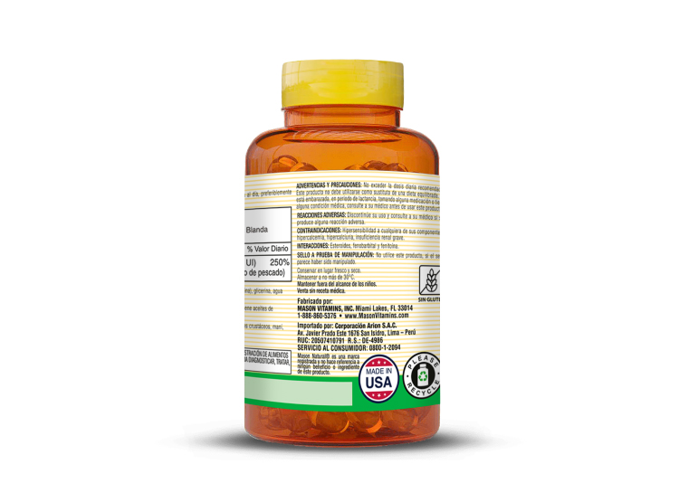VITAMINA D3 2000 UI - MASON NATURAL - (60 SOFTG) - 2