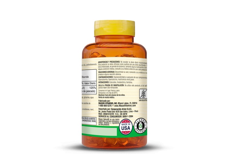 VITAMINA D3 1000 UI - MASON NATURAL - (60 SOFTG) - 2
