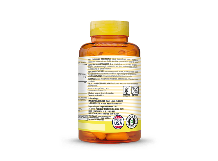 ASHWAGANDHA 500 MG - MASON NATURAL - (30 CAP) - 2