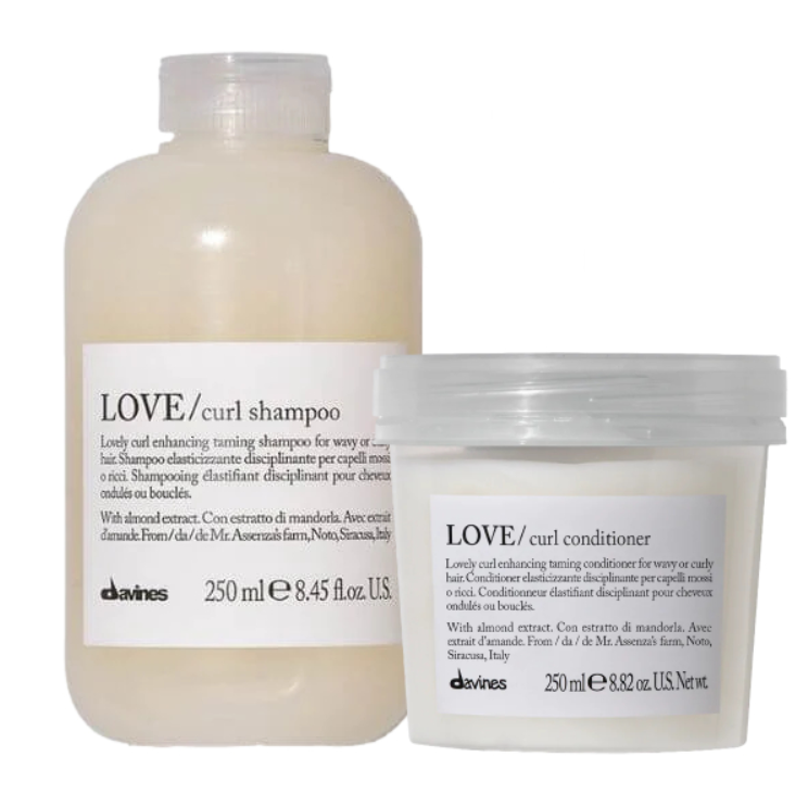 DAVINES LOVE CURL – DÚO SHAMPOO 250 ML + ACONDICIONADOR 250 ML - 1