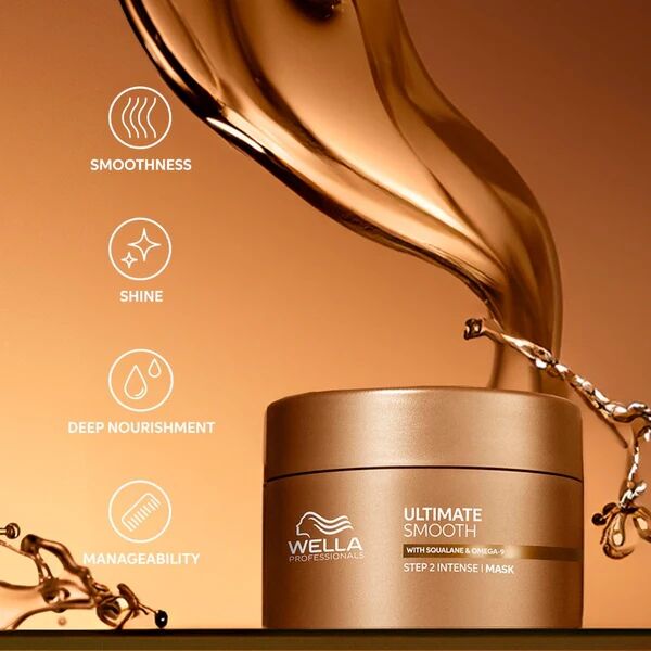 WELLA ULTIMATE SMOOTH TRÍO SHAMPOO 250 ML + CONDITIONER 200 ML + MASK 150 ML - 4