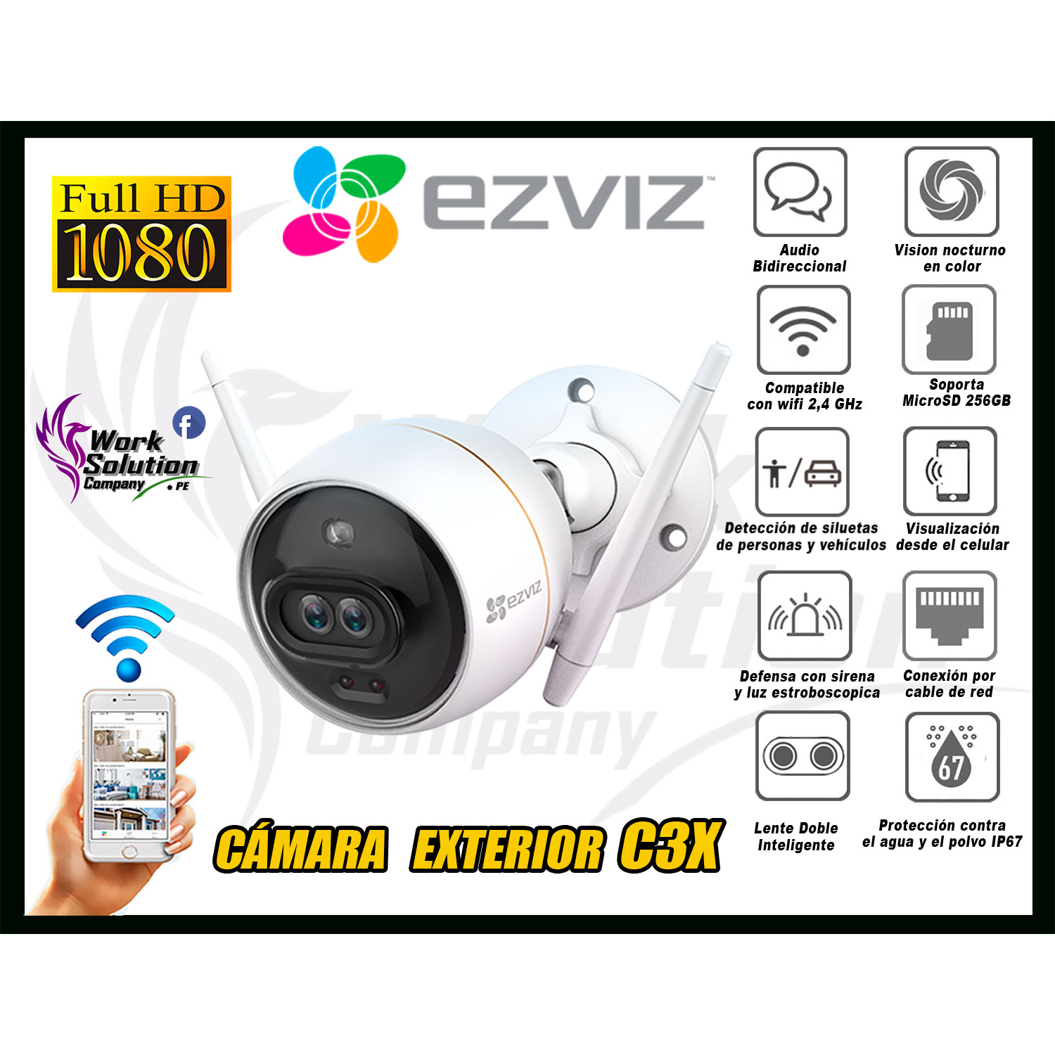 Camera IP Wifi Ezviz C1C-B 2Mp 1080P Full HD hàng chính hãng