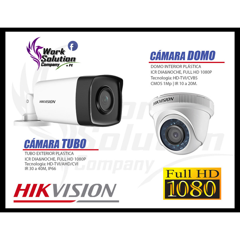 KIT 14 CÁMARA SEGURIDAD HIKVISION IT3F FULL HD 1080P + DISCO MAYOR ALCANCE 2 TB - 4