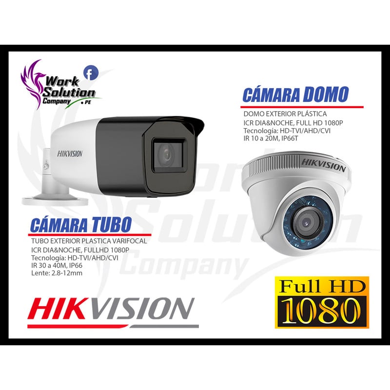 KIT 12 CÁMARA SEGURIDAD HIKVISION FULL HD 1080P + DISCO MAYOR ALCANCE VARIFOCAL 2 TB - 4