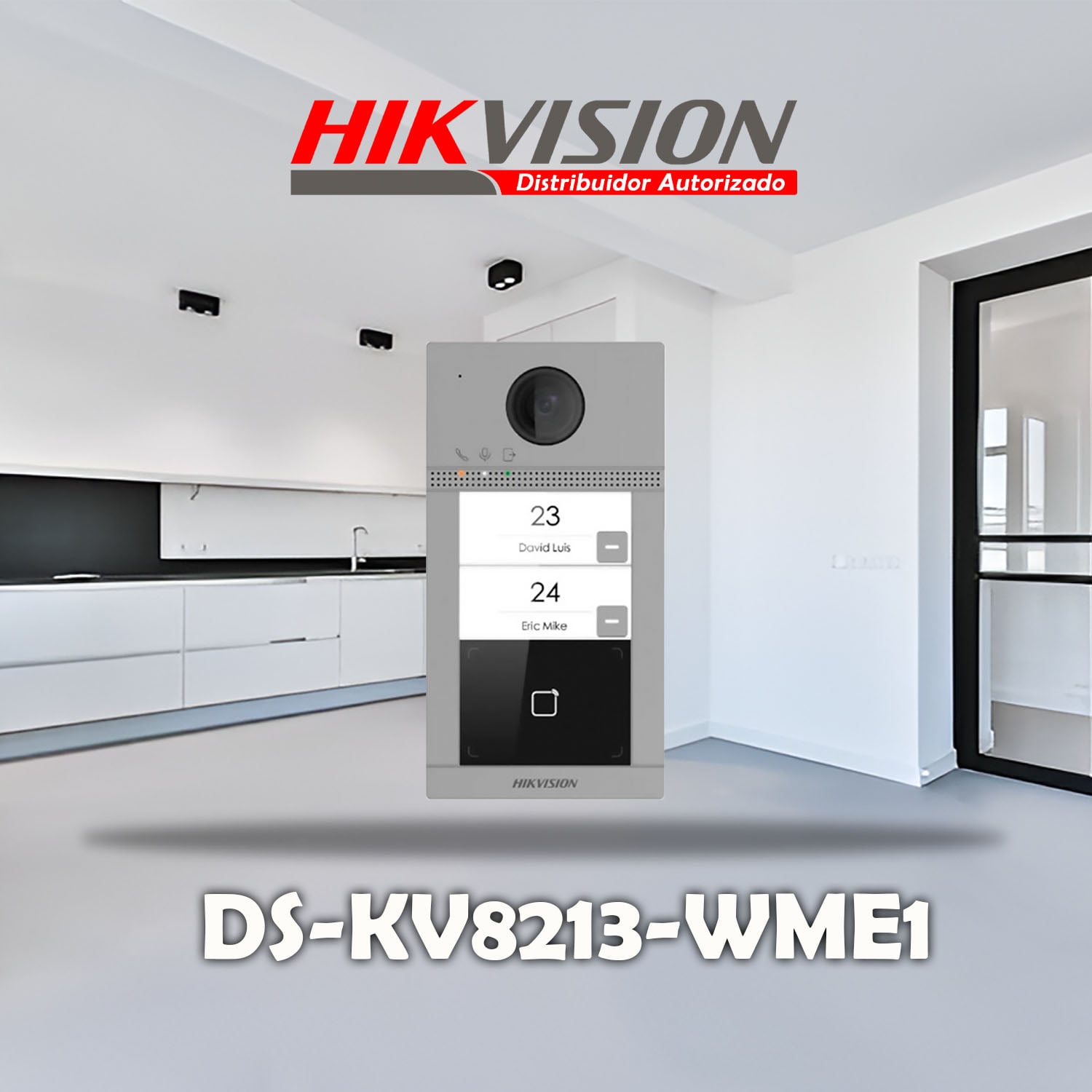 HIKVISION - KIT VIDEPORTERO IP MÓDULO LECTOR 2 DEPARTAMENTOS 1080P APP - 2