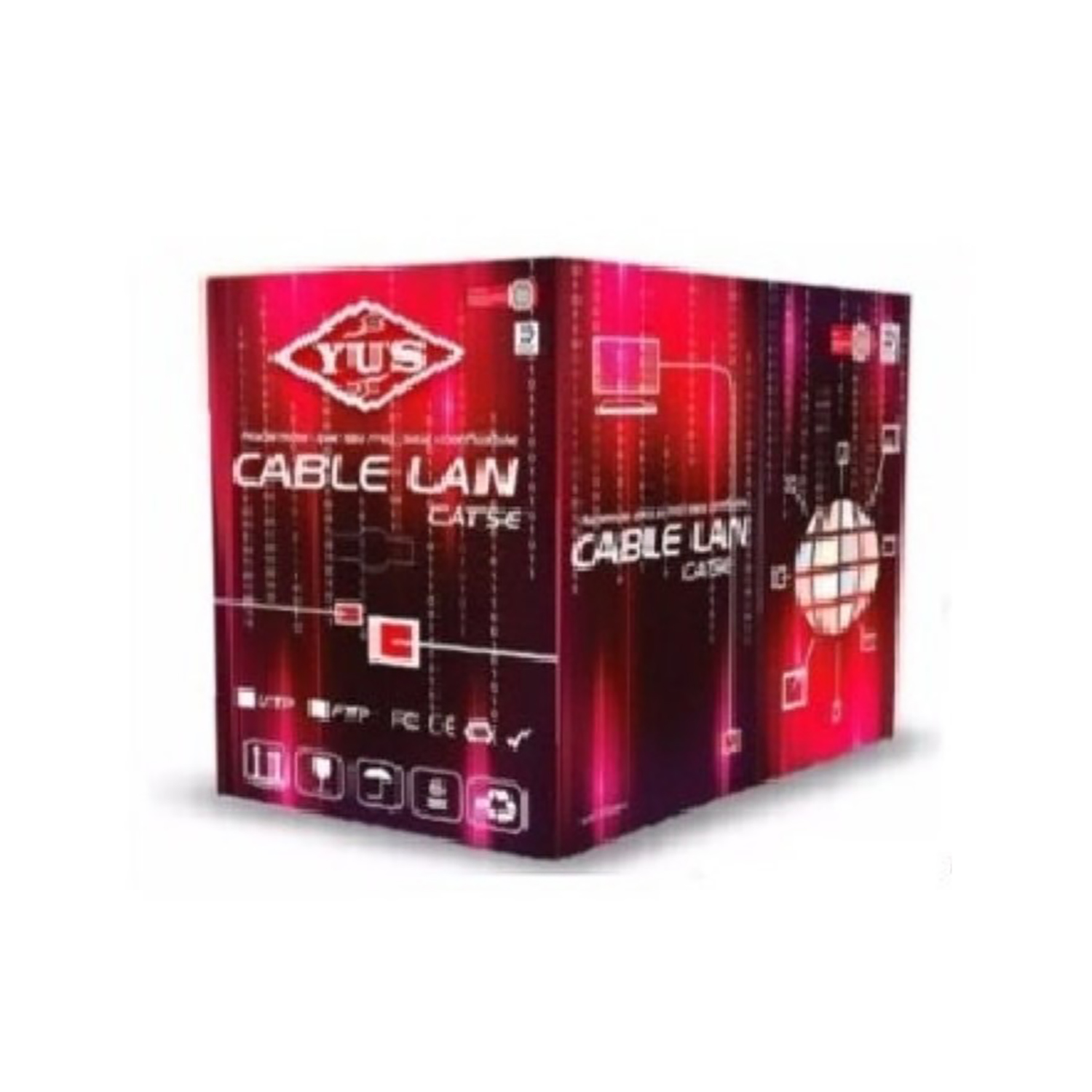 ROLLO DE CABLE UTP CAT5E 24AWG ALUMINIO REVESTIDO DE COBRE - 1