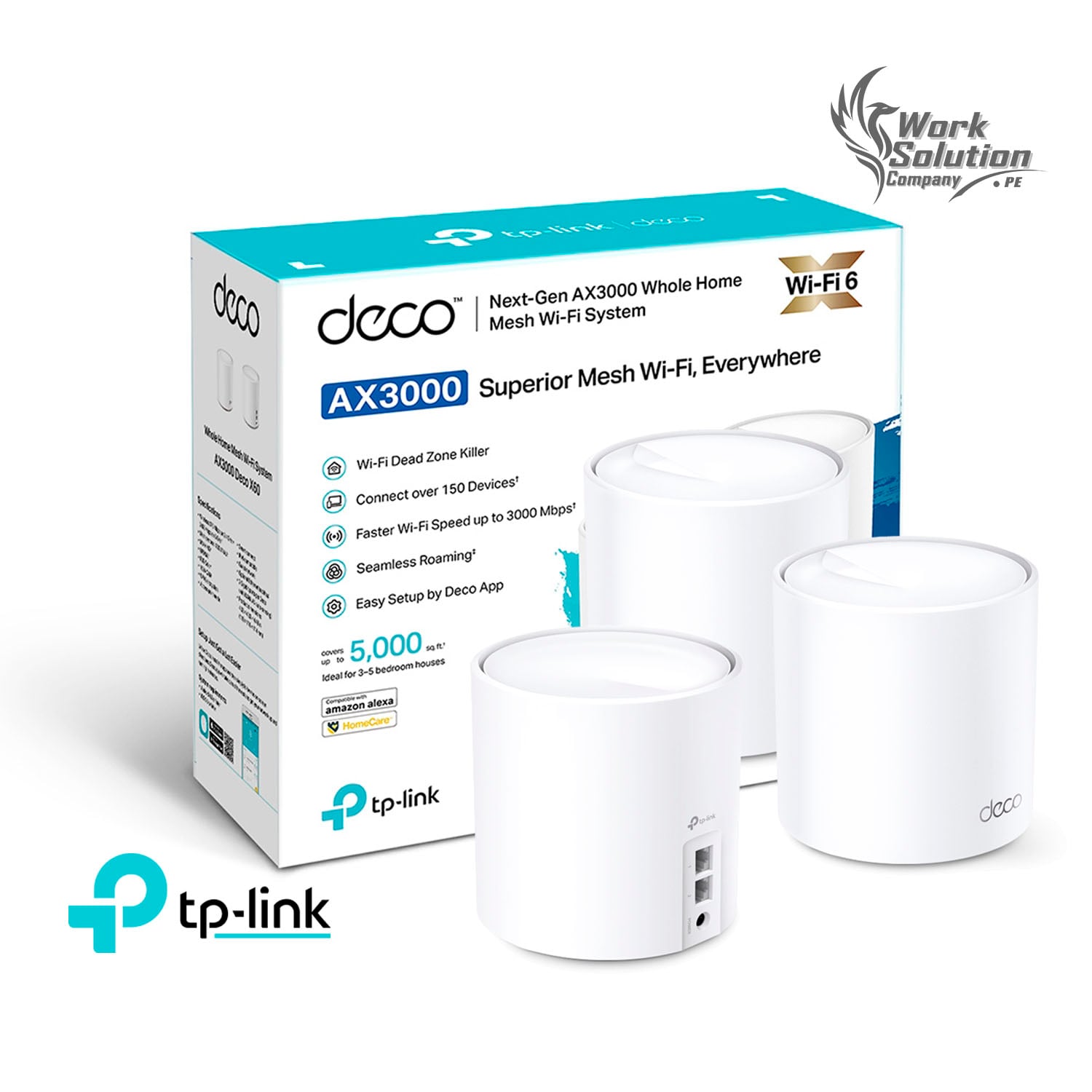 EXTENSOR TP-LINK DECO X60 3 PACK MESH SISTEMA WIFI 6 AX5400 - 1