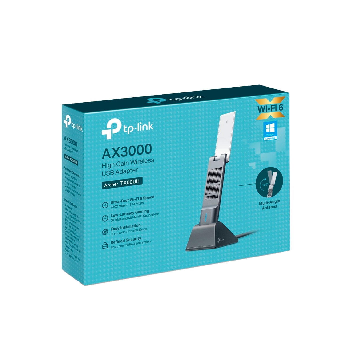ADAPTADOR TP-LINK ARCHER TX50UH USB INALAMBRICO WI-FI 6 AX3000 - 2