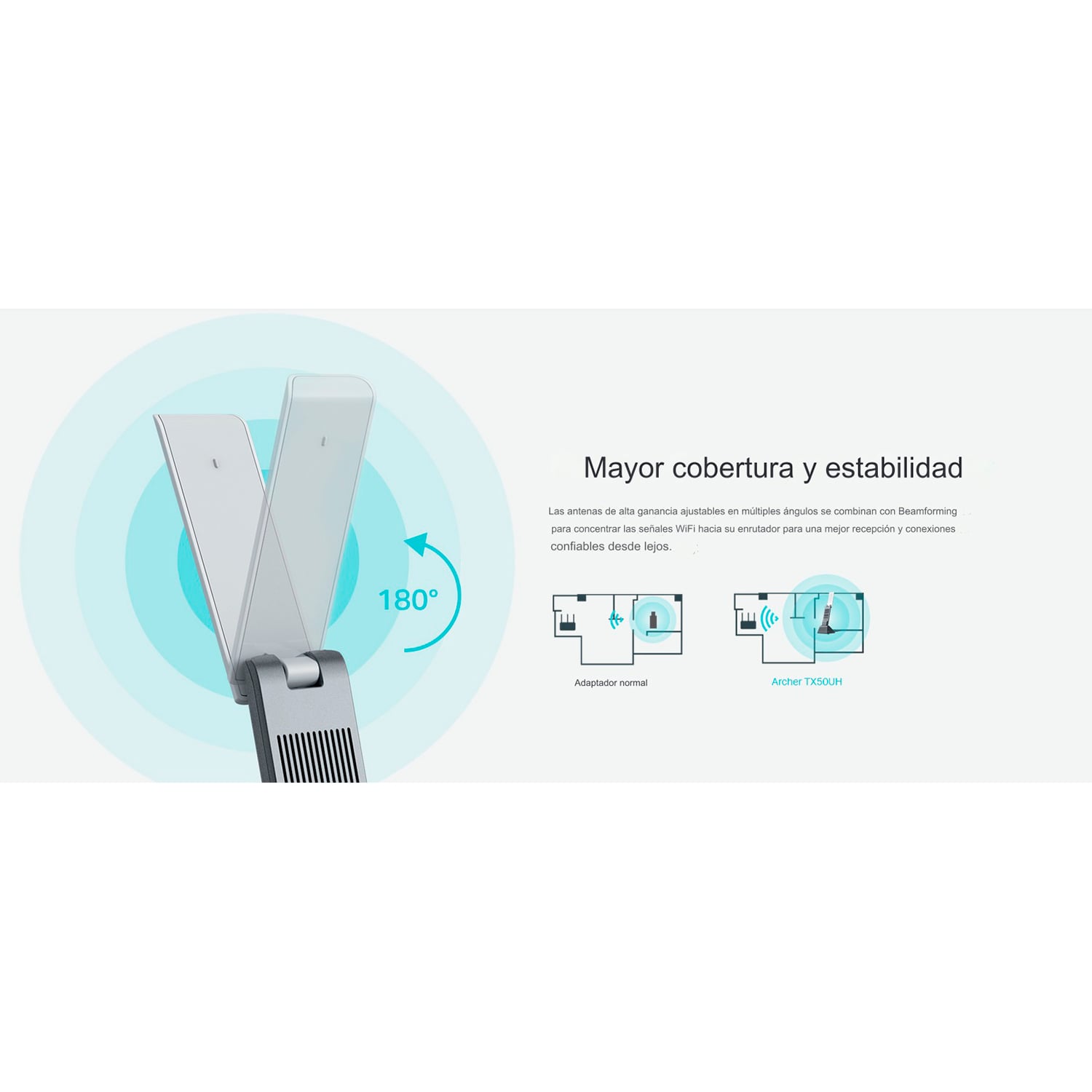 ADAPTADOR TP-LINK ARCHER TX50UH USB INALAMBRICO WI-FI 6 AX3000 - 4