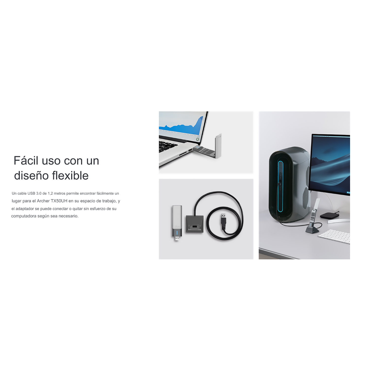 ADAPTADOR TP-LINK ARCHER TX50UH USB INALAMBRICO WI-FI 6 AX3000 - 5