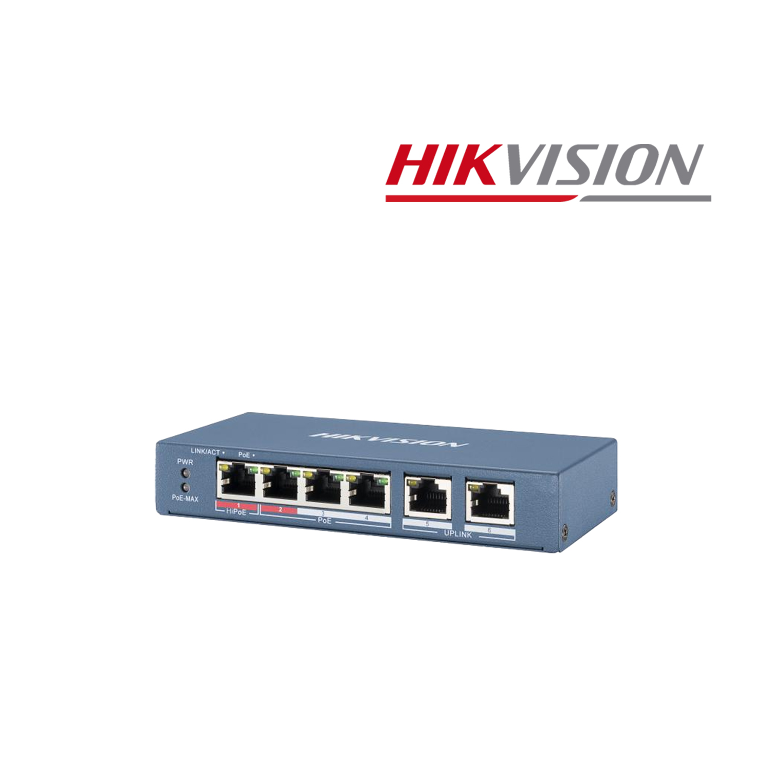 HIKVISION - SWITCH POE DS-3E0106HP-E NO ADMINISTRABLE 6 PUERTOS 100MPS - 1