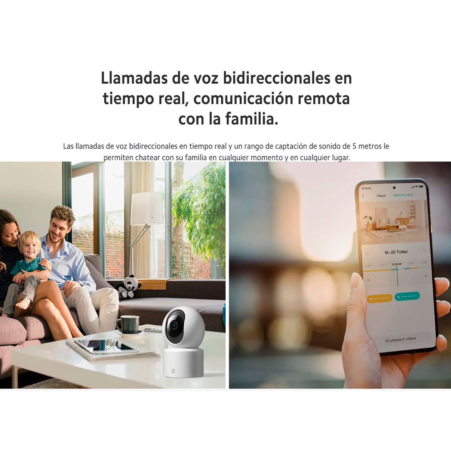 CÁMARA SEGURIDAD XIAOMI C301 WI-FI 2K 3MP GIRA 360 + MICRO SD 64 GB - 5