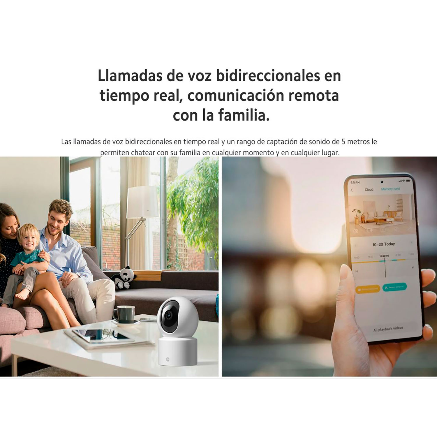 CÁMARA SEGURIDAD XIAOMI C301 WI-FI 2K 3MP GIRA 360 + MICRO SD 256 GB - 5
