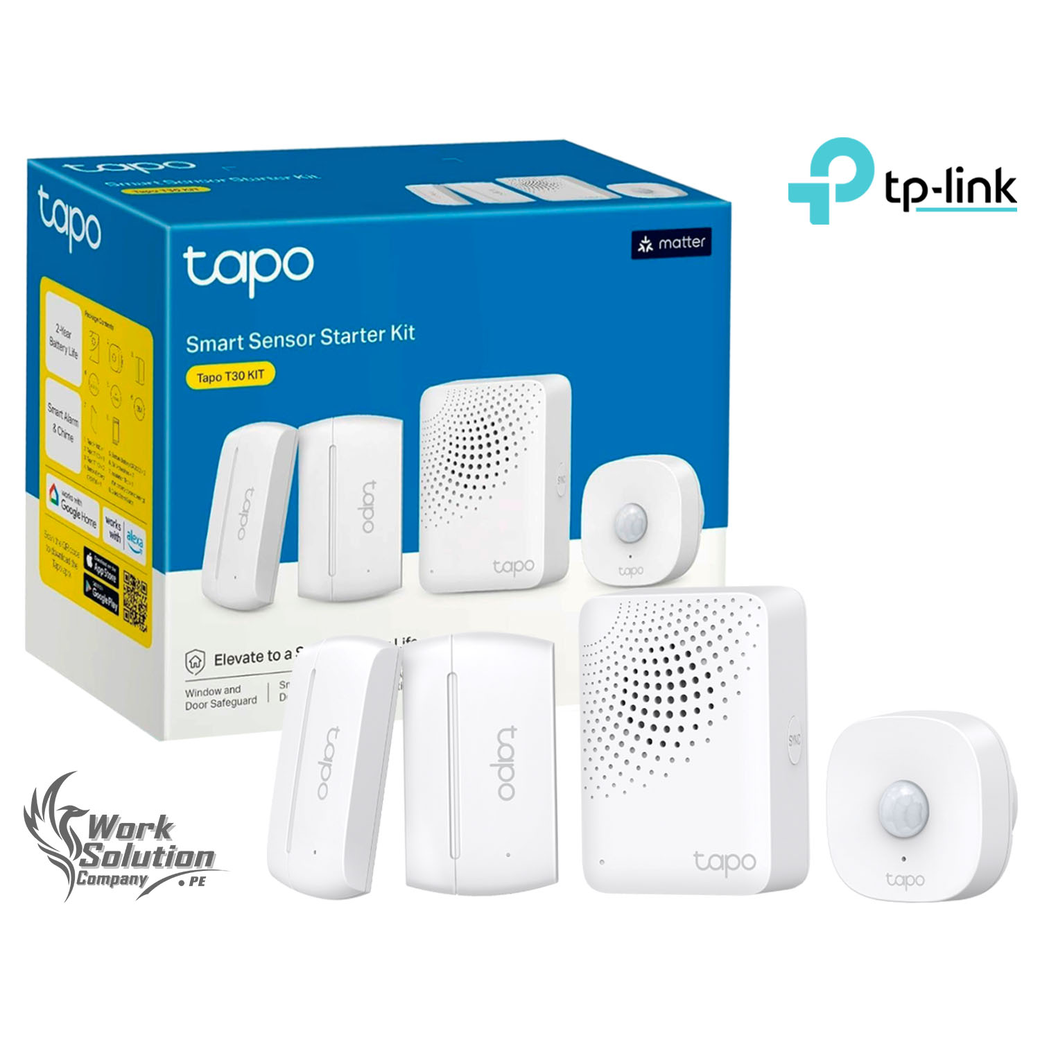 TP-LINK - KIT DE SENSORES TAPO T30 KIT HUB, SENSOR MOVIMIENTO, PUERTAS Y VENTANA - 1