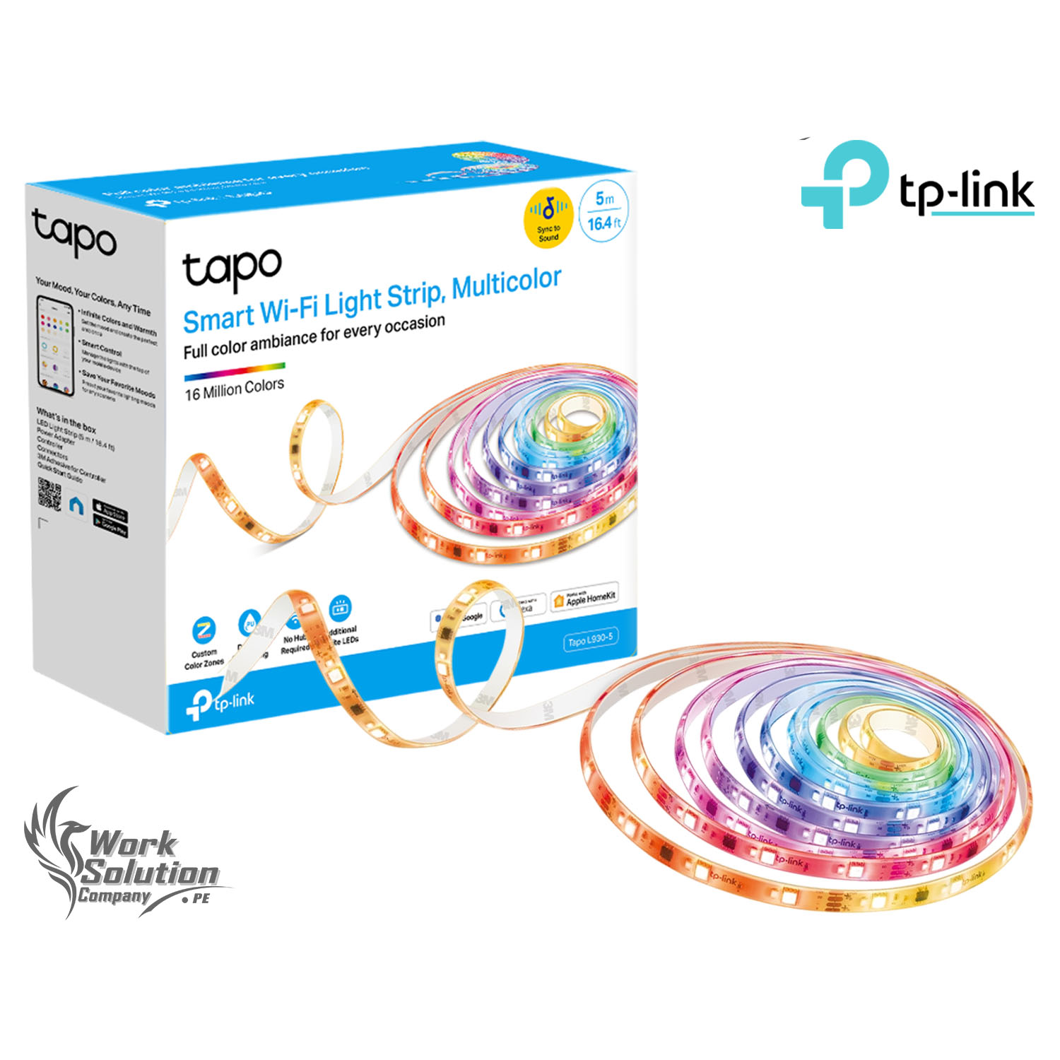 TP LINK - CINTA LUZ LED WIFI TAPO L930-5 MULTICOLOR 5M SINCRONIZACIÓN DE MÚSICA - 1