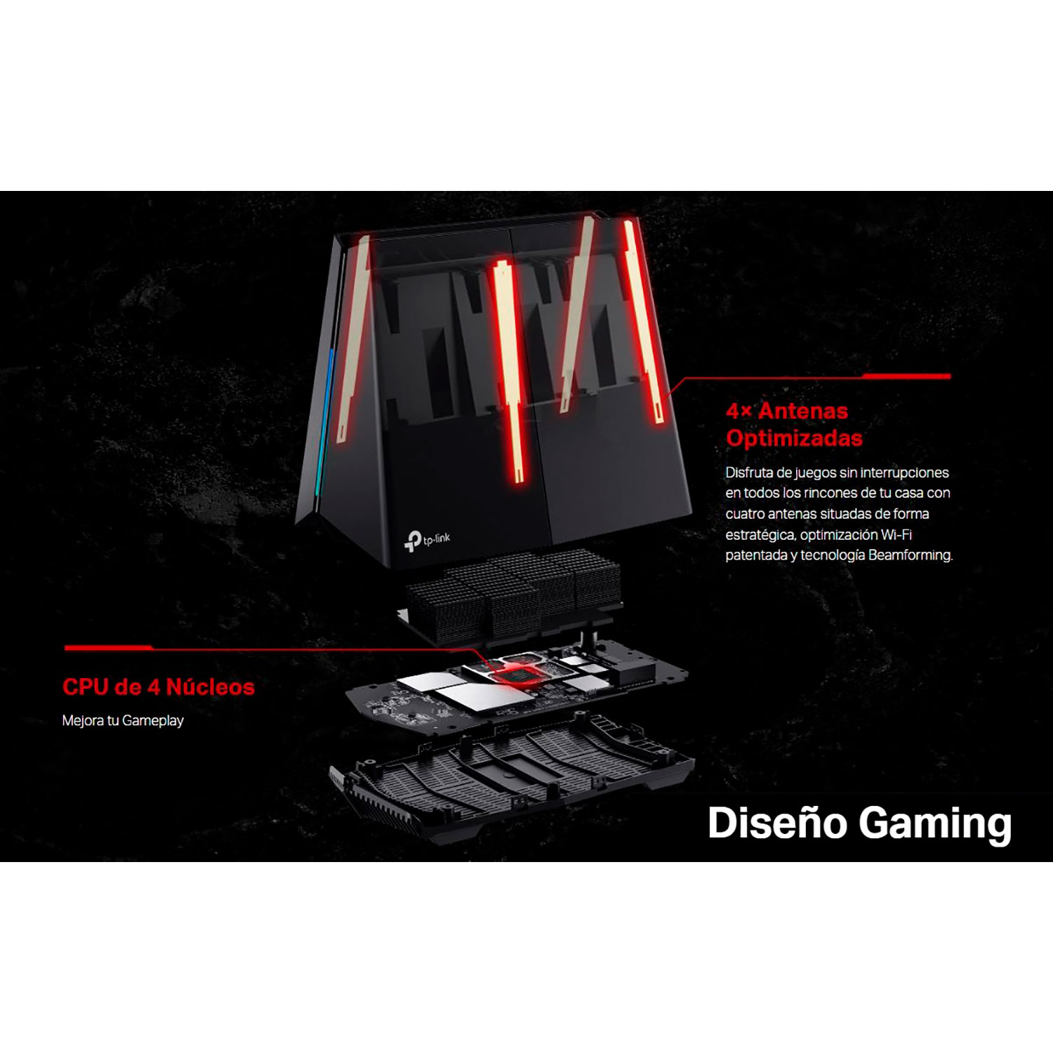 TP-LINK ROUTER ARCHER GXE75 GAMING TRI-BAND WI-FI 6E AXE5400 EASYMESH - 3
