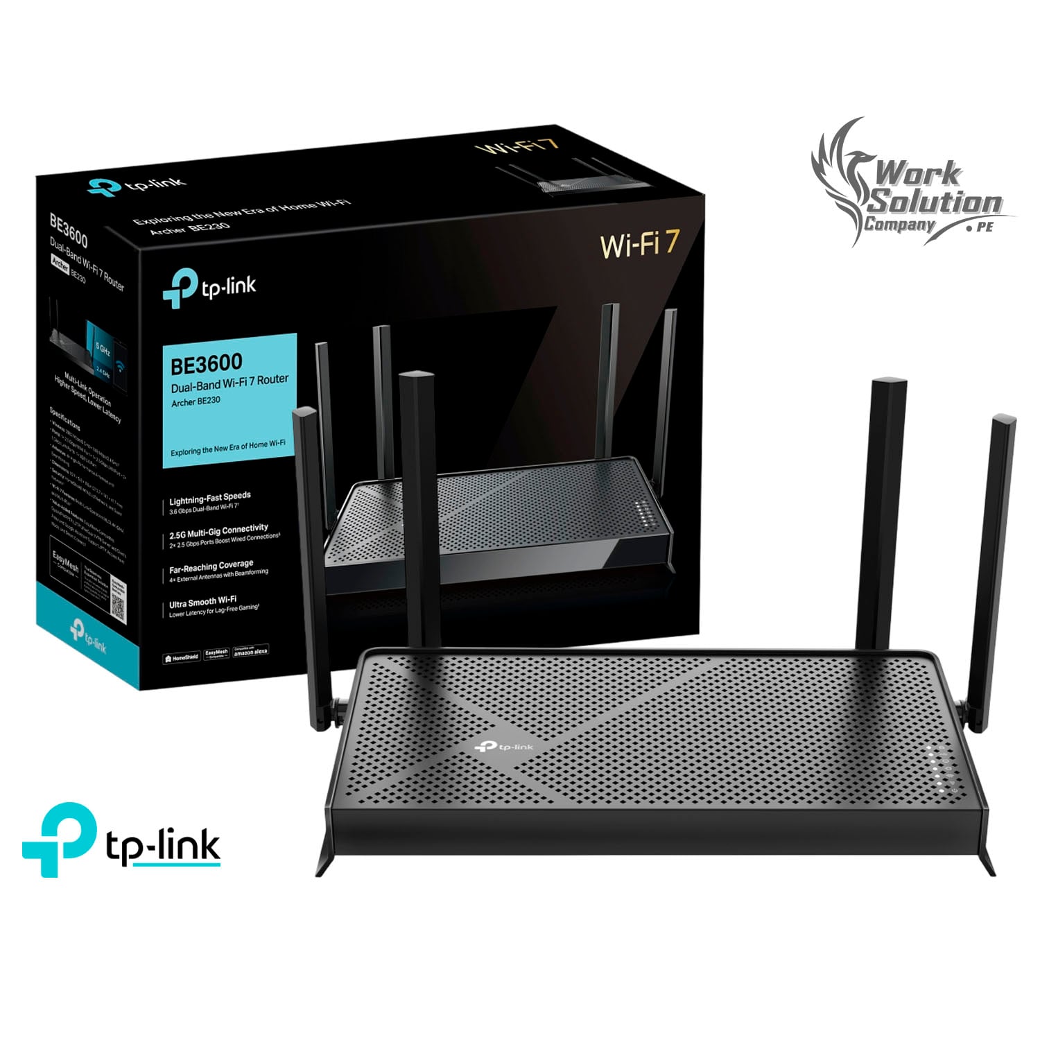 TP-LINK ROUTER ARCHER BE230 BE3600 WI-FI 7 DOBLE BANDA EASY MESH - 1