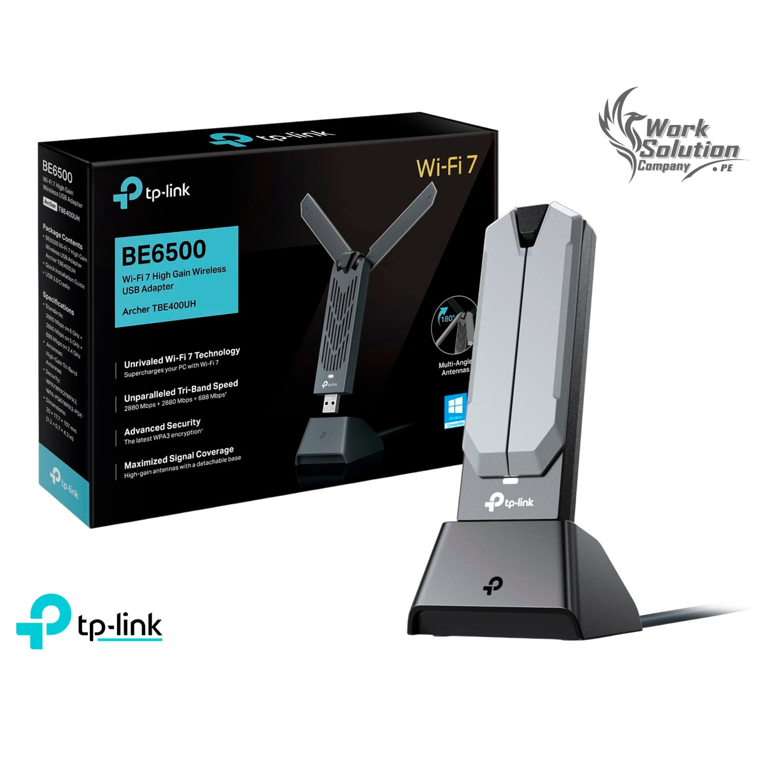 TP-LINK ARCHER TBE400UH BE6500 WI-FI 7 ADAPTADOR USB INALÁMBRICO TRIPLE BANDA - 1