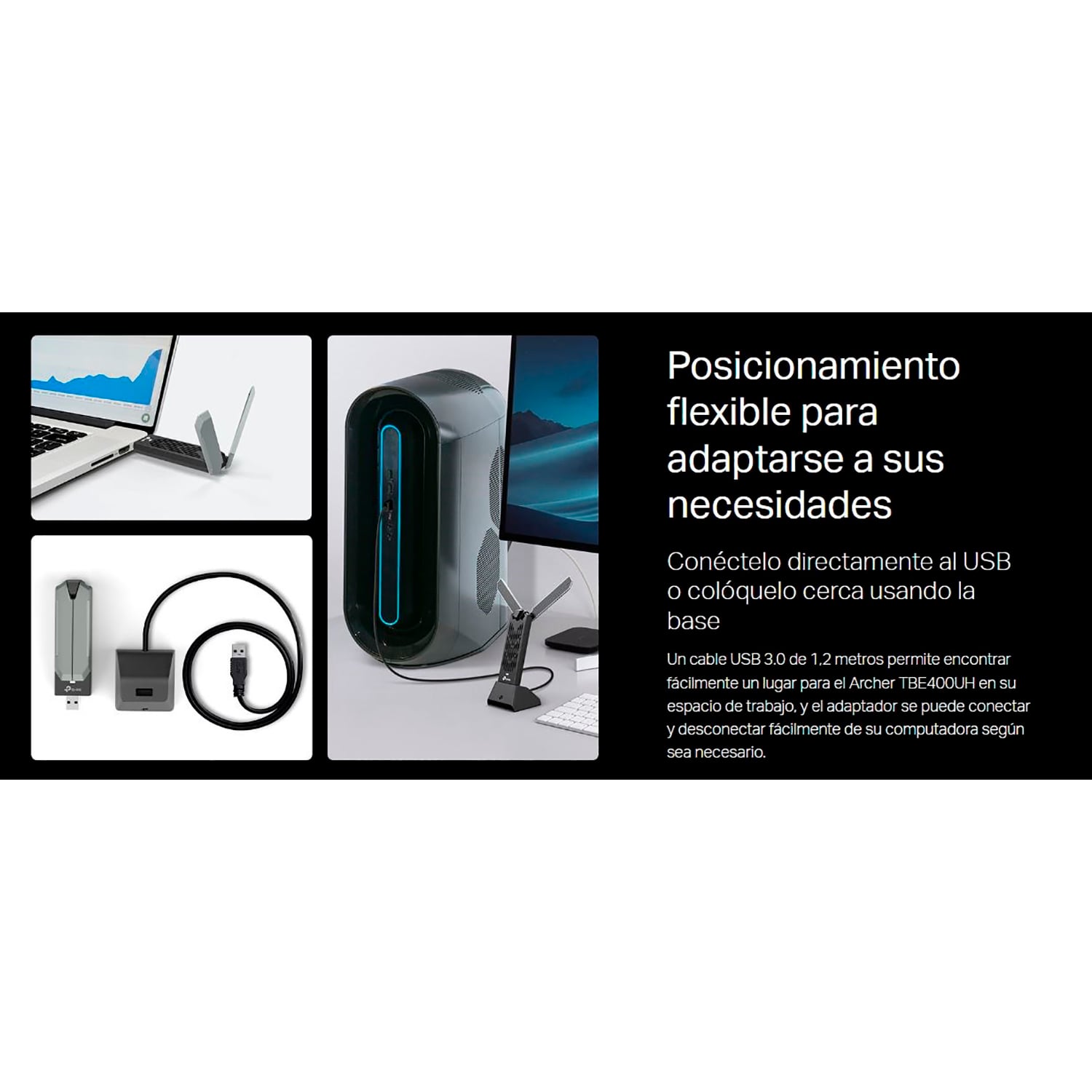 TP-LINK ARCHER TBE400UH BE6500 WI-FI 7 ADAPTADOR USB INALÁMBRICO TRIPLE BANDA - 5