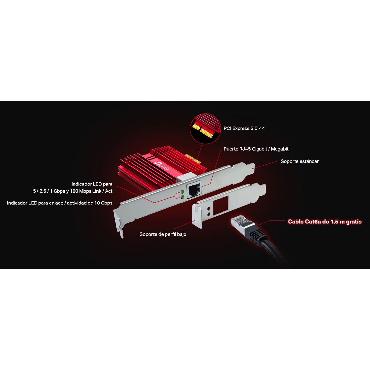 TP-LINK TX401 ADAPTADOR DE RED PCI EXPRESS DE 10 GIGABITS - 5