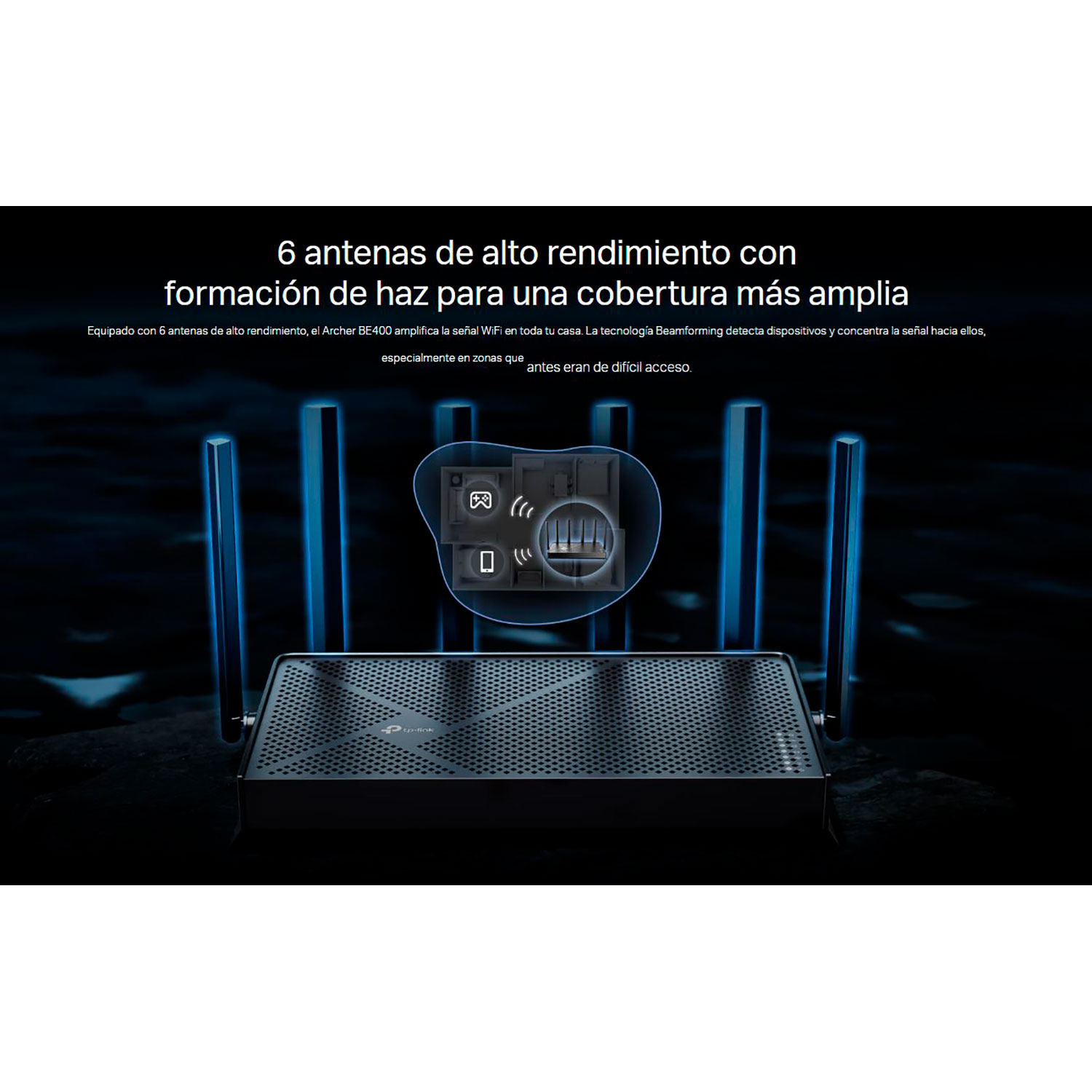 TP-LINK ROUTER ARCHER BE400 BE6500 WI-FI 7 DOBLE BANDA EASY MESH - 4