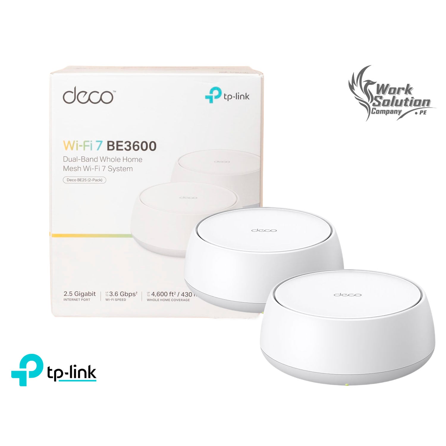 TP-LINK DECO BE25 2-PACK SISTEMA WI-FI 7 MESH BE3600 DE DOBLE BANDA - 1