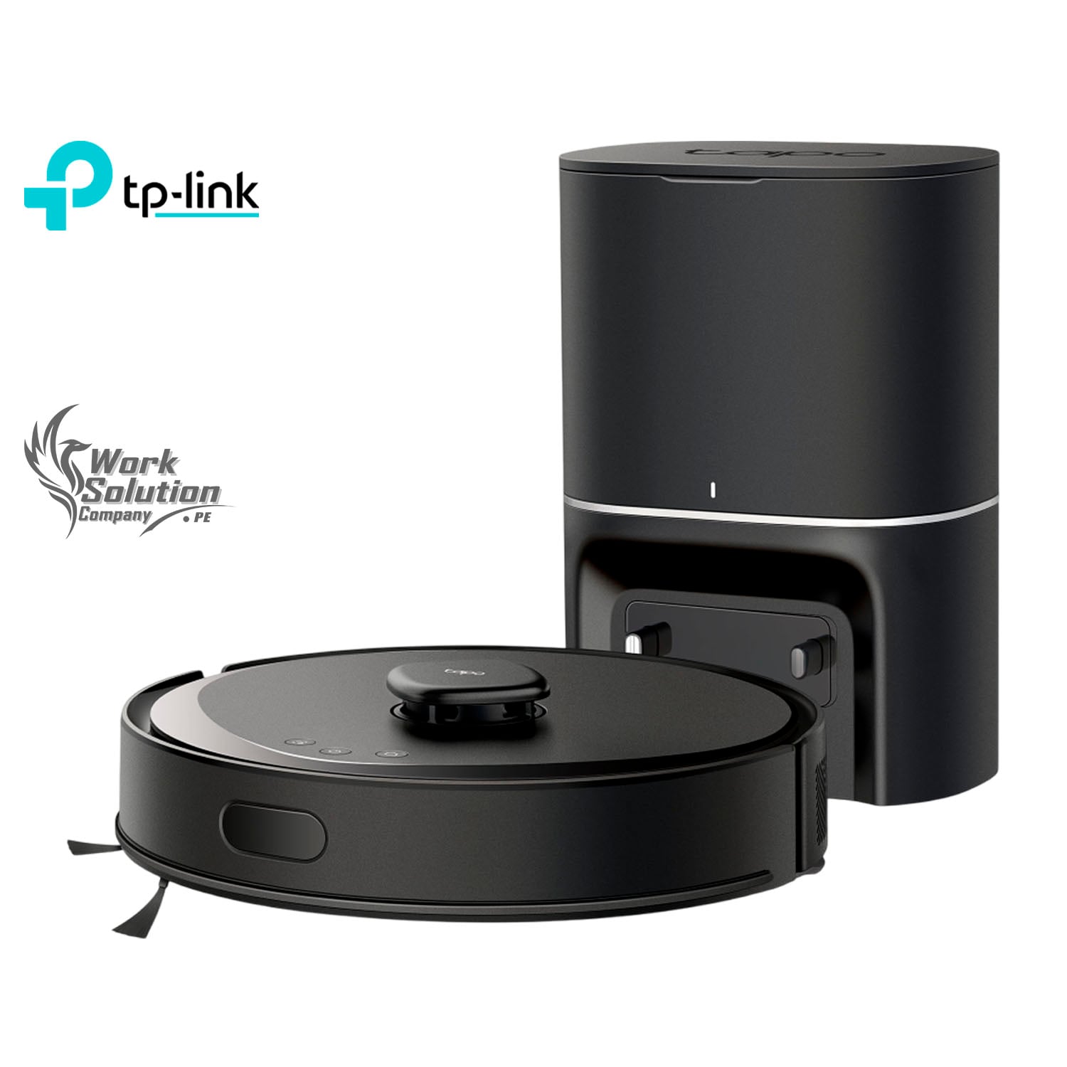TP LINK - ROBOT TAPO RV30 MAX PLUS ASPIRADOR TRAPEADOR NEGRO + BASE AUTOVACIADO - 1