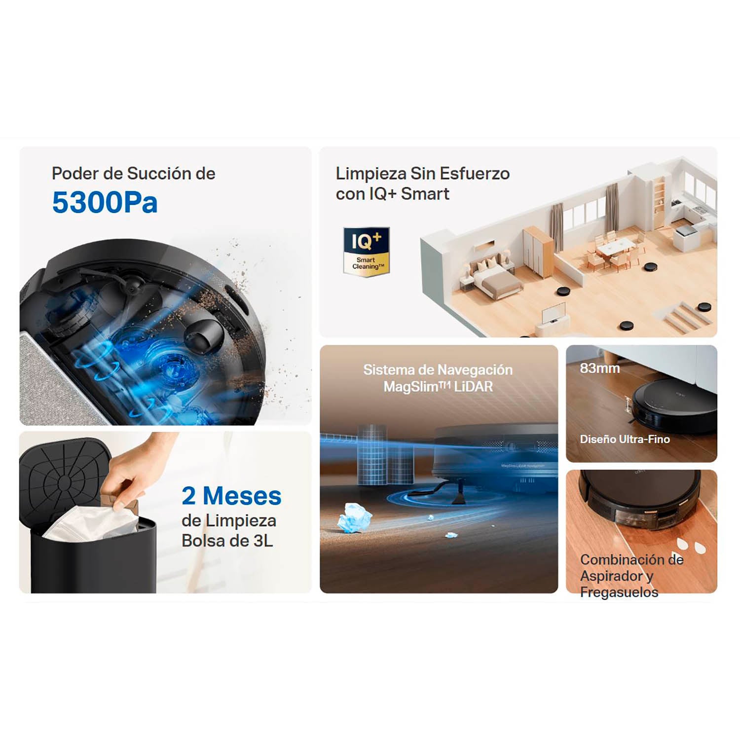 TP LINK - ROBOT TAPO RV20 MAX PLUS ASPIRADOR Y TRAPEADOR + BASE DE AUTOVACIADO - 2