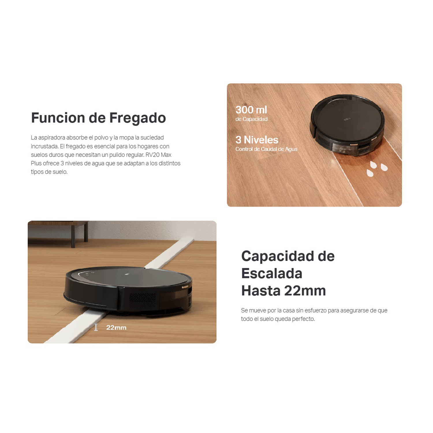 TP LINK - ROBOT TAPO RV20 MAX PLUS ASPIRADOR Y TRAPEADOR + BASE DE AUTOVACIADO - 4