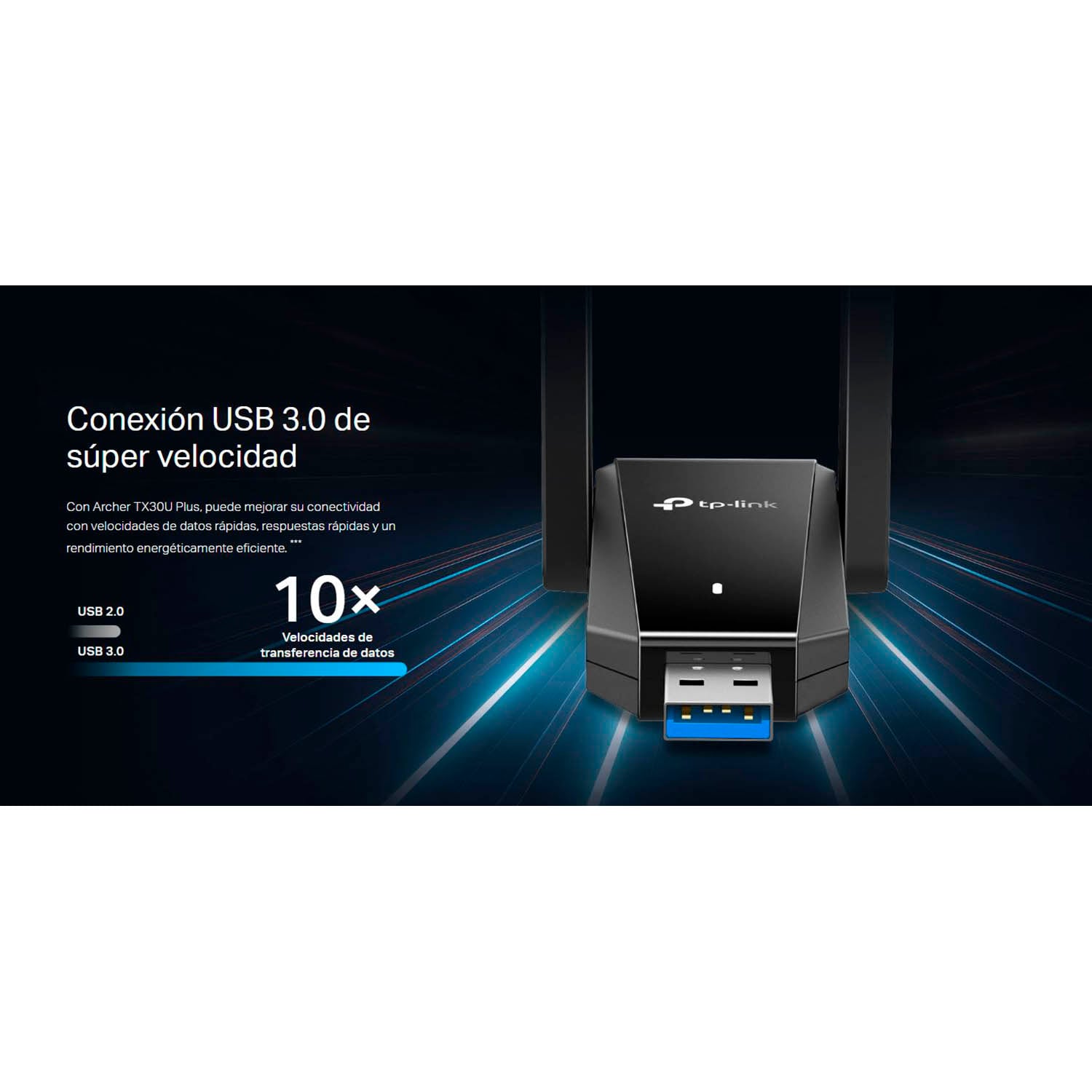 TP-LINK ARCHER TX30U PLUS ADAPTADOR USB INALÁMBRICO AX1800 DOBLE ANTENA - 4