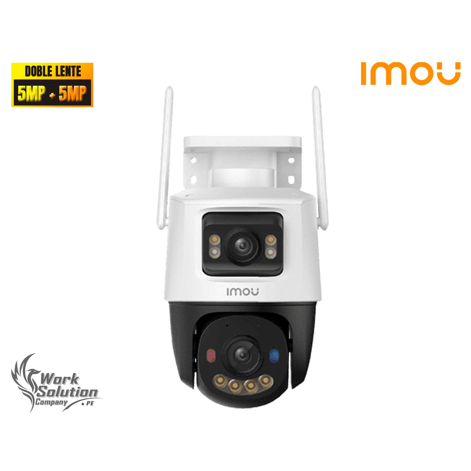 IMOU - CÁMARA CRUISER DUAL 2 5MP + 5MP 360 FULL COLOR DISUASIÓN ACTIVA - 1