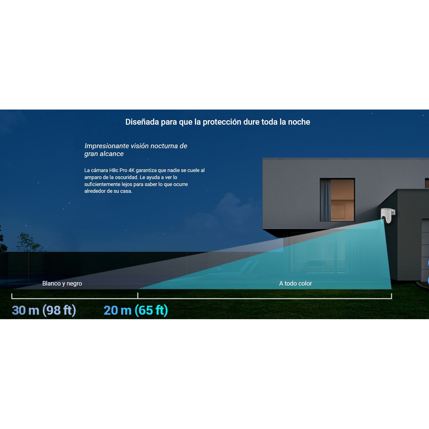 CÁMARA SEGURIDAD EZVIZ H8C PRO 4K 360 AUDIO DOBLE VÍA VISIÓN NOCHE DETECCIÓN IA VEHICULAR SIRENA 256GB - 5