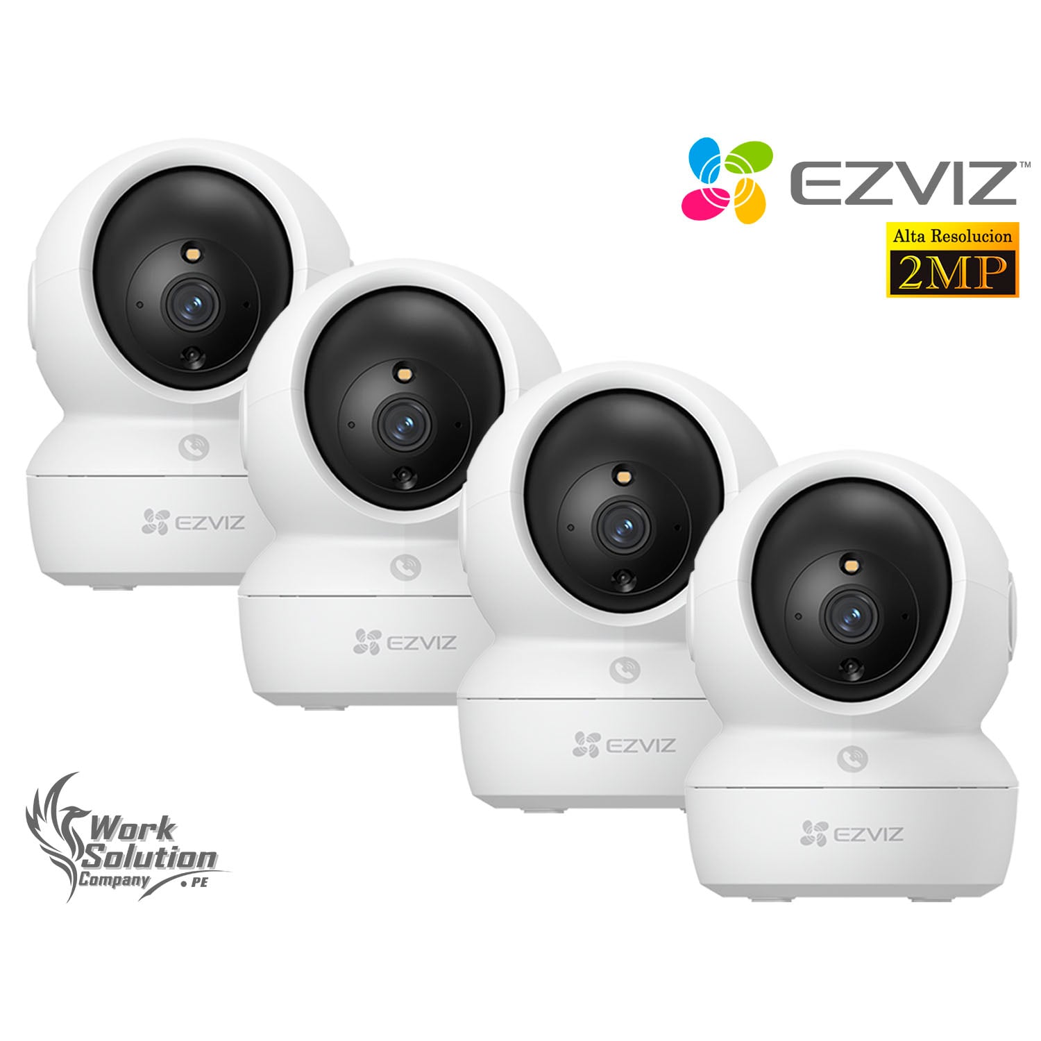 KIT 4 CÁMARA SEGURIDAD EZVIZ H6C PRO FULL HD 2MP AUDIO BIDIRECCIONAL BOTÓN LLAMADA DETECCIÓN PERSONAS - 1